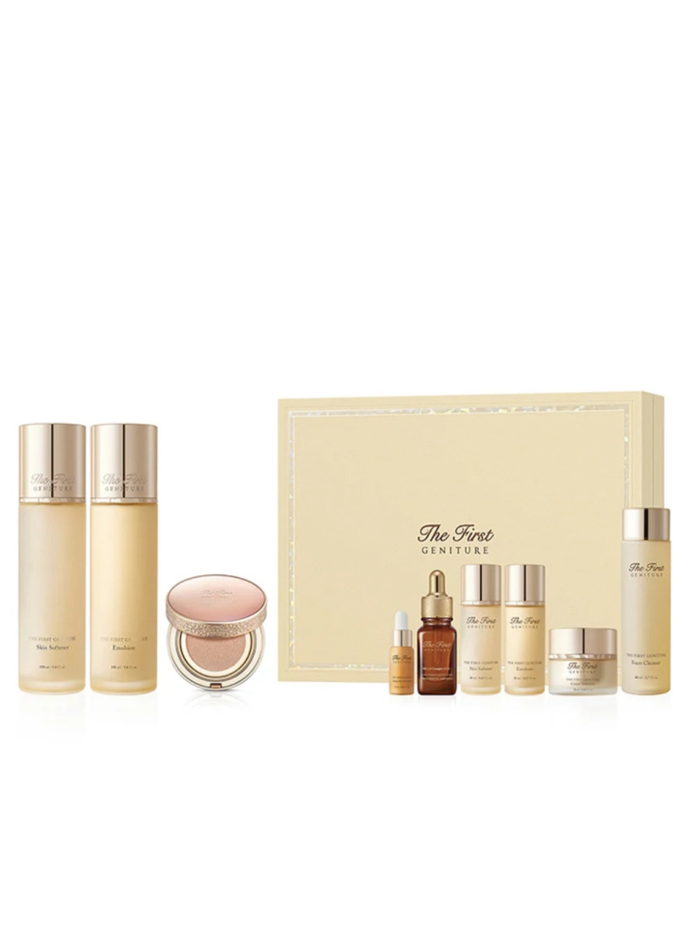 O HUI The First Geniture 3pcs Special Set Skin Softener Emulsion Cushion OHUI